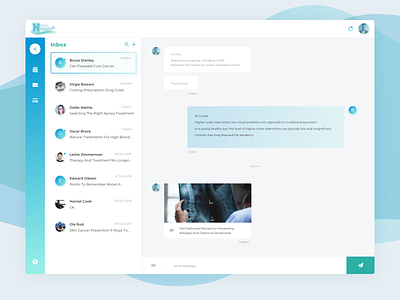 Medical Service - Conversations app chat dashboard design interface massage ui ux