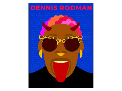 DENNIS RODMAN illustration vector