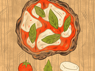 Pizza art illustration pizza