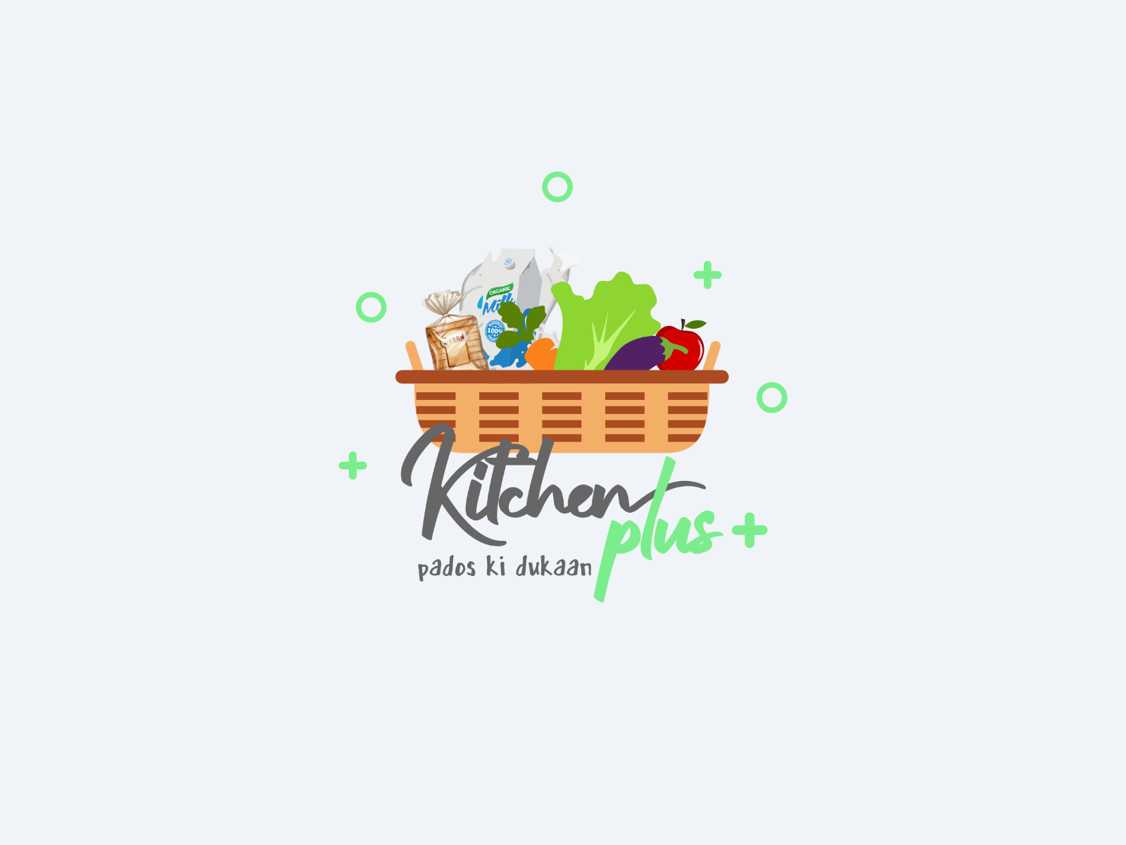 supermarket trolley with grocery | Logo Template by LogoDesign.net