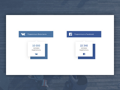 Social Sharing Buttons (VK and Facebook)