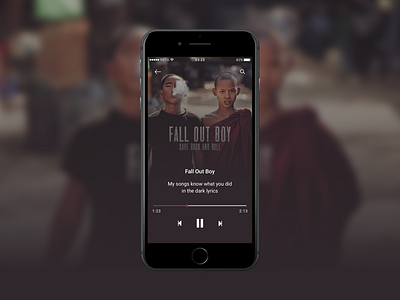 Daily UI-Day #009-Music Player 100daychallenge apple dailyui ios music player uidesign userinterface uxdesign webdesign