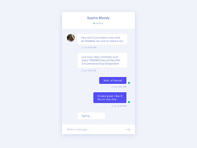 Daily UI-Day #013-Direct Messaging 100daychallenge chat dailyui direct message messenger support uidesign userinterface uxdesign webdesign
