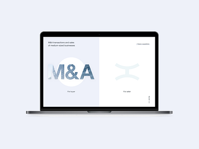M&A Landing Page – First Screen blocks clean design flat landing page ma minimalism onepage simple ui visual web