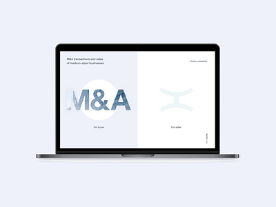 M&A Landing Page – First Screen