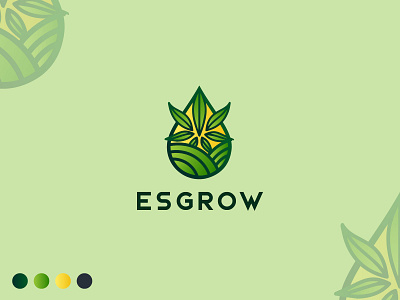 ESGROW । Logo Design branding design design mine graphic design icon leaf logo logo logo design logodesign