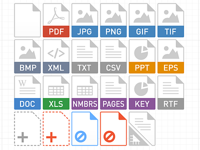 File Type Icons document icons illustration interface