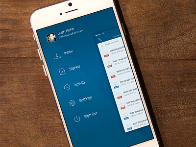 Mobile menu concept icon iphone mobile navigation ui