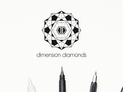 dimension diamonds branding design flat graphic design icon illustration illustrator lettering logo minimal