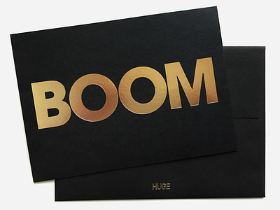 Boom boom cards foil gold minimal stamp