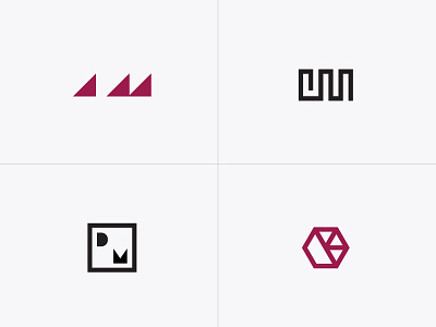 Weird monograms branding identity mark monogram moodboard style symbol