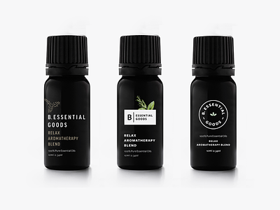 B. Essential Goods aromatherapy bottles branding essential oil identity labels packaging wip
