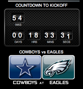 Website Countdown to kickoff