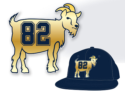 GOAT 82 cowboys football goat graphic design hat headwear illustration logo sports witten