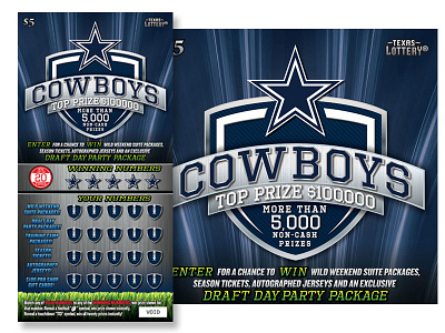 Dallas Cowboys Texas Lottery Scratch Off by Daniel Perez on Dribbble