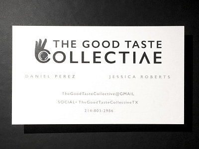 Final Business Cards for The Good taste Collective business cards cards design dj logo record vinyl