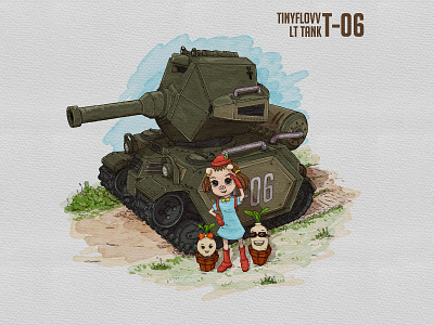 Radish Pot - Tank T-06 belle icile illustration radish radishpot rosiemary tank tankconcept tinyflovv