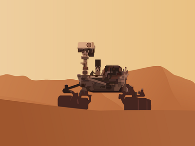 Curiosity curiosity exploration illustration mars rover science