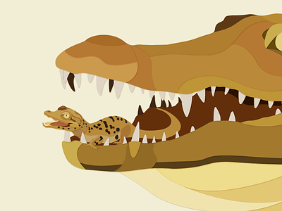 Crocodile Hatchling illustrator works