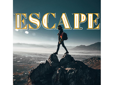 Adventure type concept adventure design escape hiking illustration mountains travel traveling typo typogaphy typography wanderer