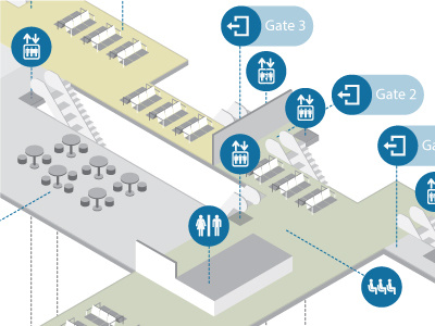 Airport Lviv armchair elevator escalator icon infographic map stairs