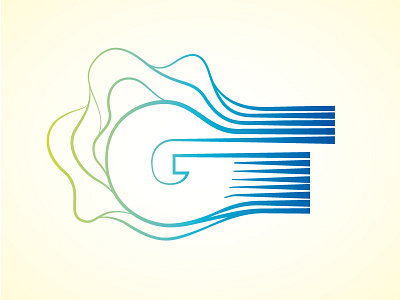 GT conversion gas gradient lettering line logo oil transformation wave