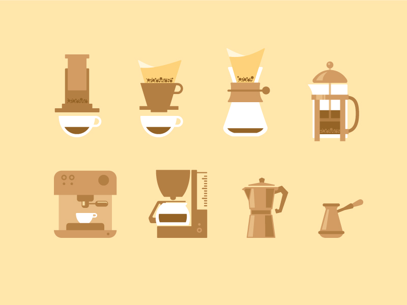 Coffee maker 2 by Olena Golubiatnikova for Bambuk Studio on Dribbble