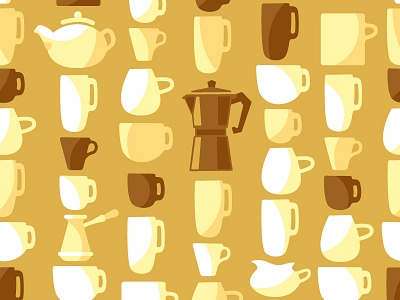 cup & pot brewing cezve coffee cup espresso moka pot pattern