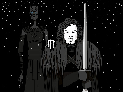 You know nothing, Jon Snow. character game of thrones illustration jon snow line winter zombie