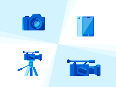 Video icons blue icon phone photo camera video camera