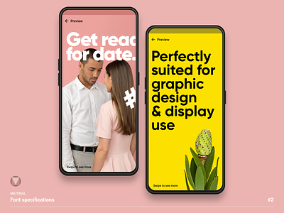 Font preview for graphic editor app android app font font design material mockup preview typography
