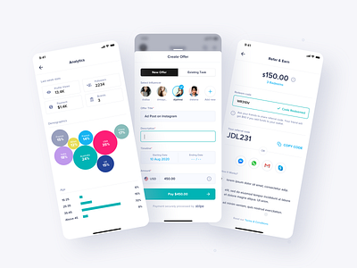 Influencer App by Divan Raj on Dribbble