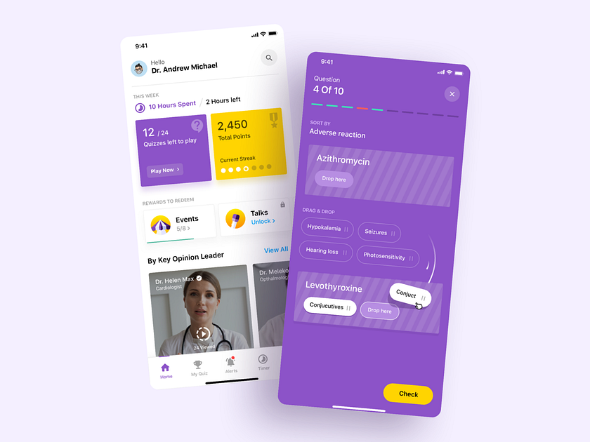 Medical Quiz App by Divan Raj on Dribbble