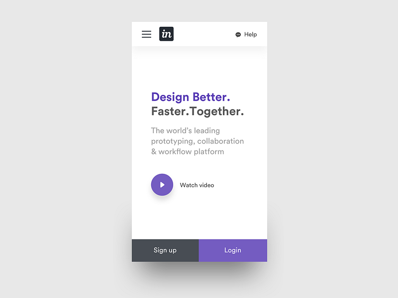 Invision theme redesign landing page & mobile web by Divan Raj on Dribbble