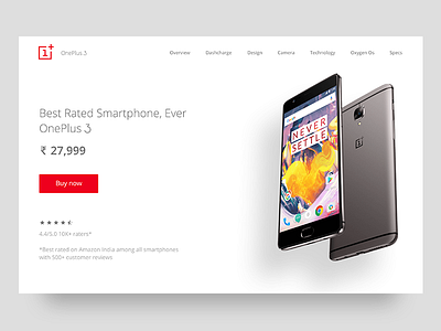 One plus 3T landing page - minimal