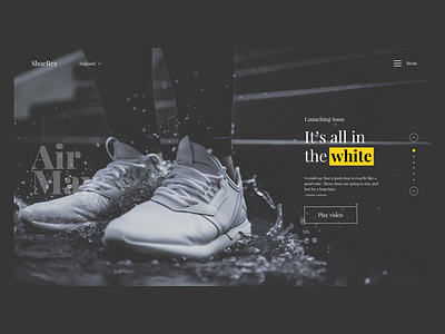 ShoeRez coming soon landing page coming soon commerce dressing fashion landing page shoe slider startup ui ux website