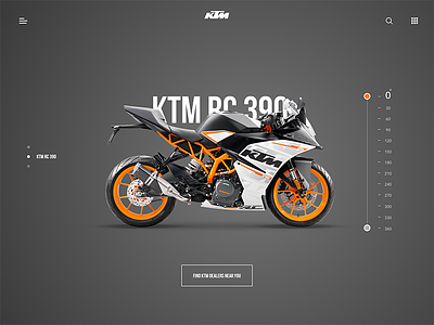 KTM RC 390 - Landing page bike dark duke ktm ktm rc 390 landing page motorcycle product slider sport ui website