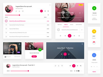 Music App ui kit - Material