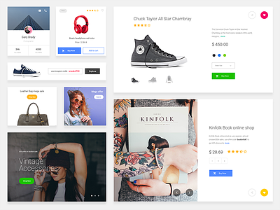 E-commerce free sketch ui kit - Download Now