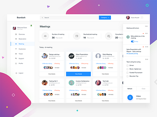 Dashboard - Meeting by Divan Raj on Dribbble