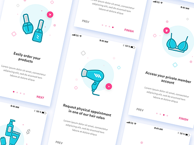 Onboarding screens