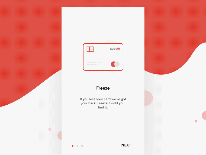 Countingup onboarding animation accounting animation banking countingup credit card freeze graph onboarding reports ui animation ui interaction
