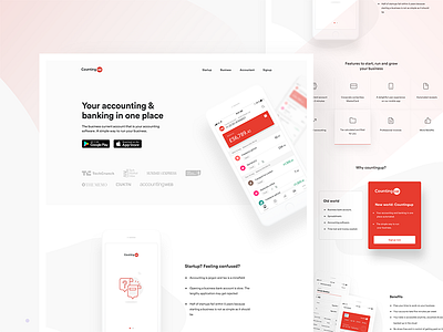 Countingup marketing landingpage - WIP accounting animation banking countingup credit card freeze landing page onboarding reports ui interaction website homepage