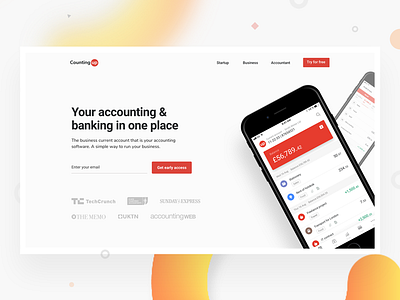 Countingup banking app landingpage