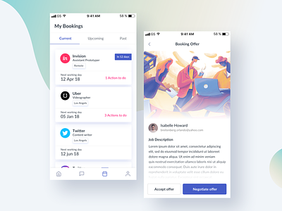 Product for Freelancers bookings calendar dashboard details freelance freelancers illustration job finder landing page notification notification center profile tasks typography