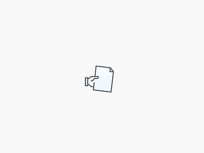 Handling Documents with Care document hand icon icon design iconography