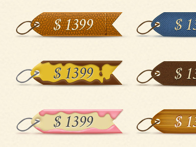 Price Tags icons web elements