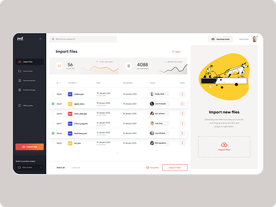 MF - manage your files app dashboard design file management file manager file upload ui user interface ux