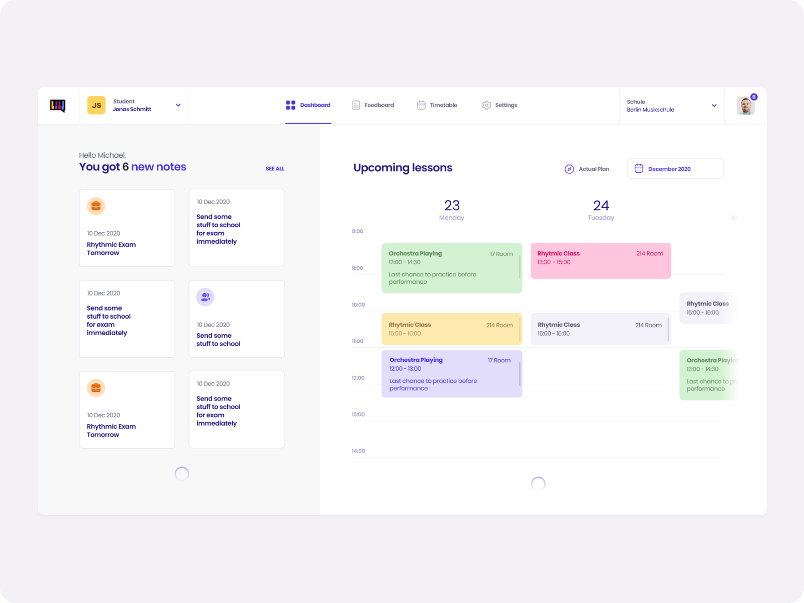 Appella - Music School App Desktop by Michał Michańczyk on Dribbble