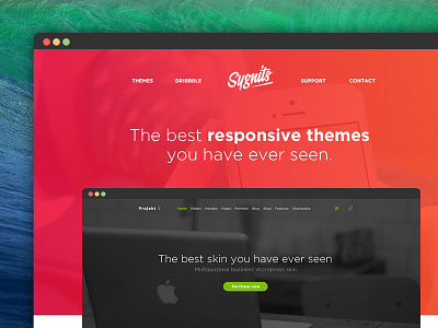 Landing Page for themes